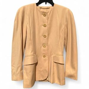 Vintage Escada Margaretha Ley era Butter yellow blazer jacket
